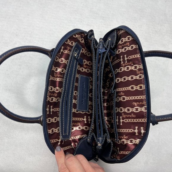 Tignanello Blue Leather Small Handbag - Picture 11 of 15